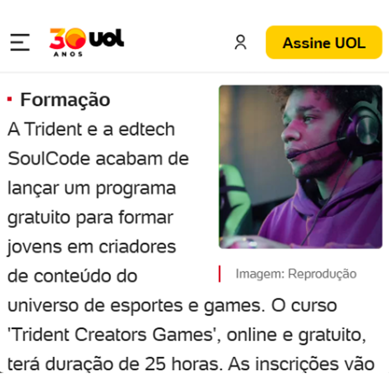 Projeto de deskless da parceria Trident e SoulCode — imagem 2