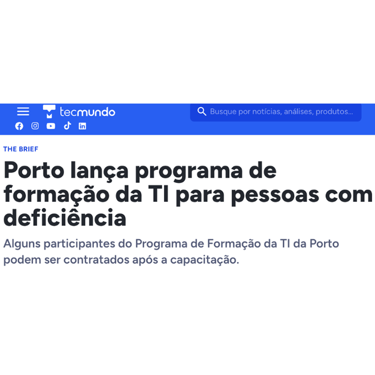 Programas voltados a PCD da parceria Porto e SoulCode — imagem 2