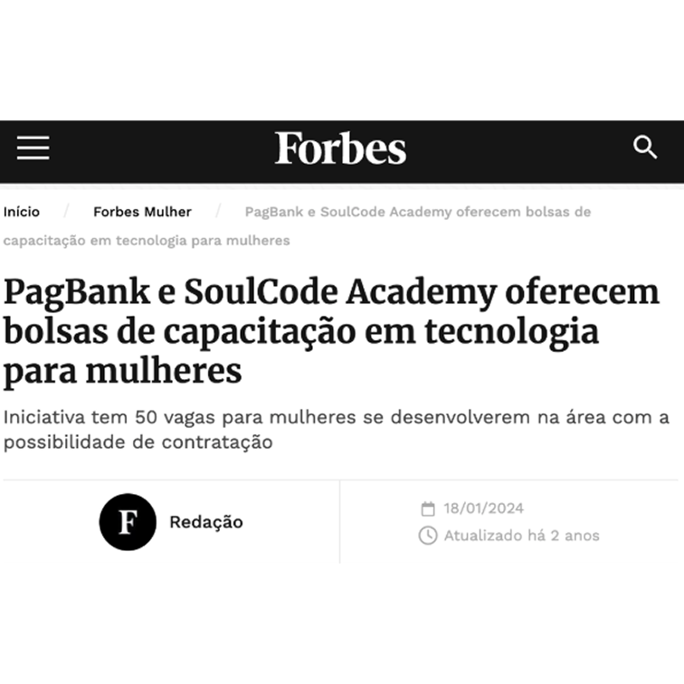 Projeto de qualificação da parceria PagBank e SoulCode — imagem 3
